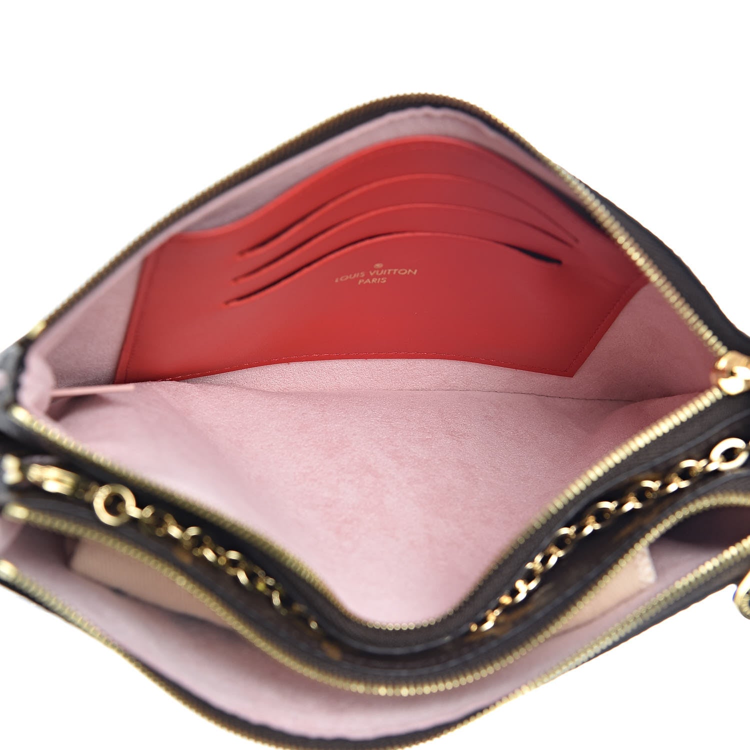 Louis Vuitton Monogram Blooming Flowers Double Zip Pochette 5 of 12