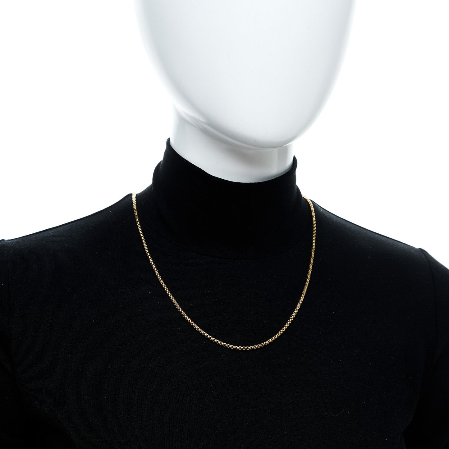 18K Yellow Gold 2.7mm Box Chain Necklace 22"