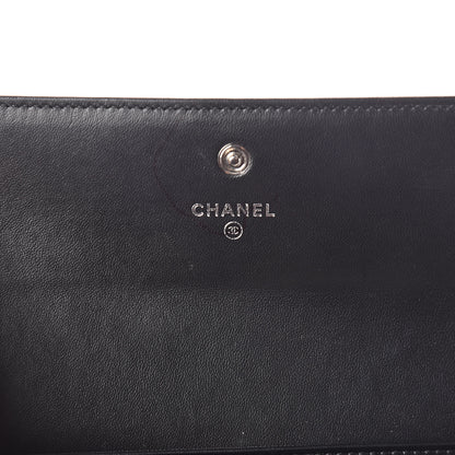 Chanel Lambskin Quilted Boy Flap Wallet Black 6 of 10