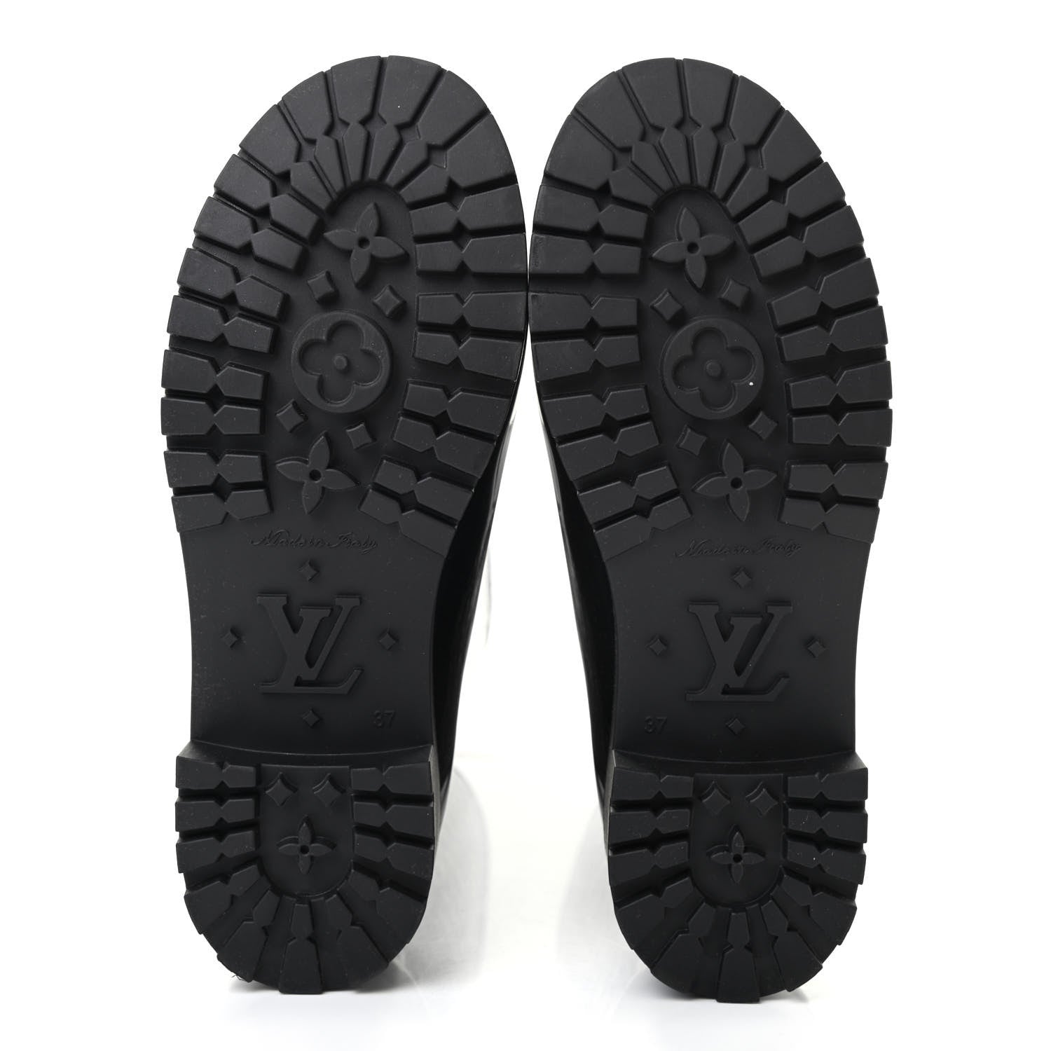 Louis Vuitton Rubber Embossed Monogram Splash Rain Boots 37 Black 5 of 8