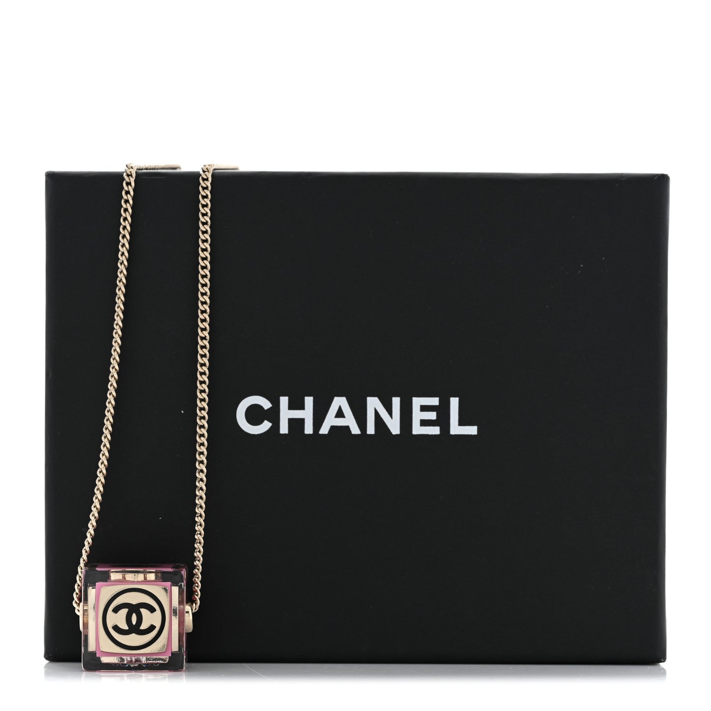 Resin CC Cube Choker Gold Pink Gold