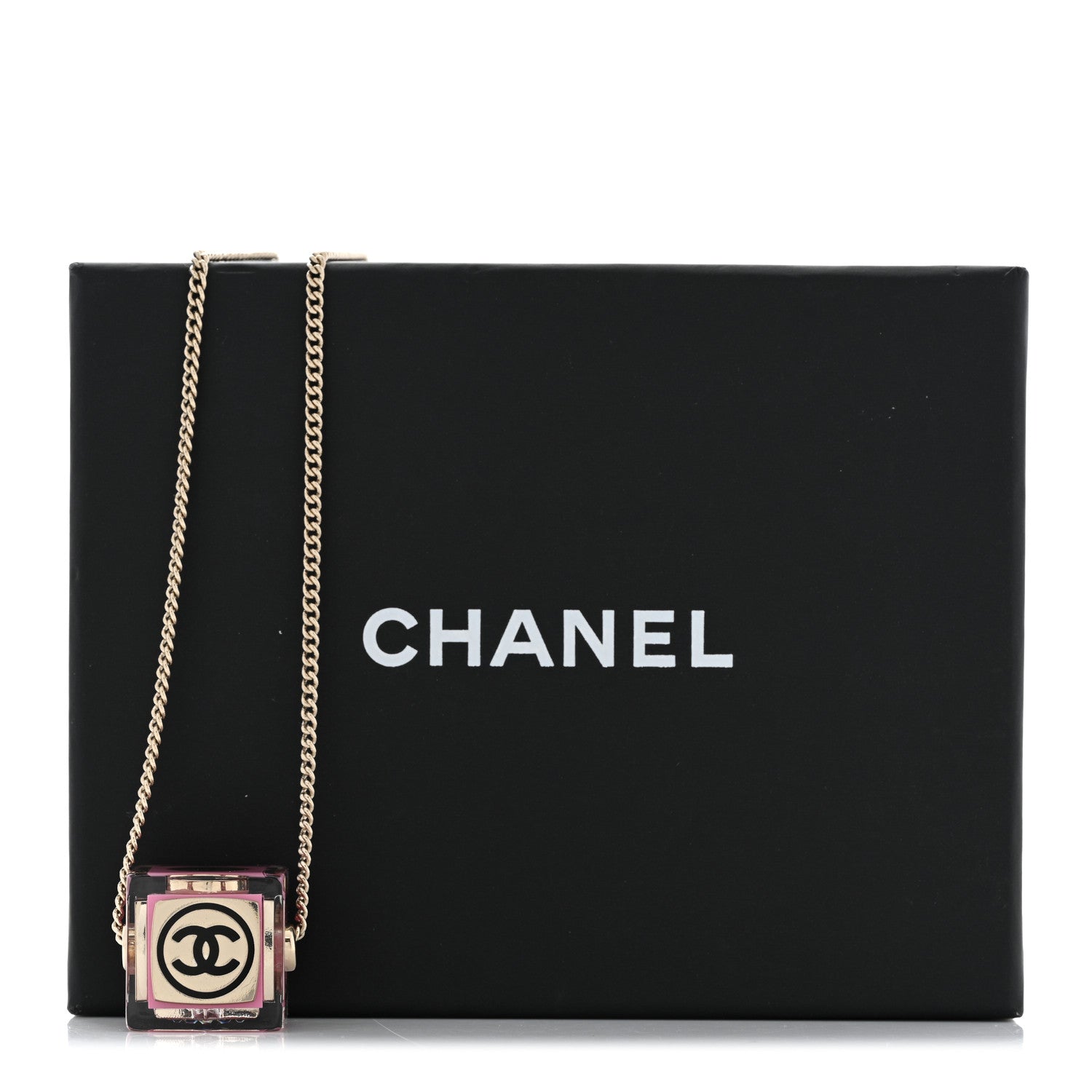 Chanel Resin CC Cube Choker Gold Pink Gold 7 of 8