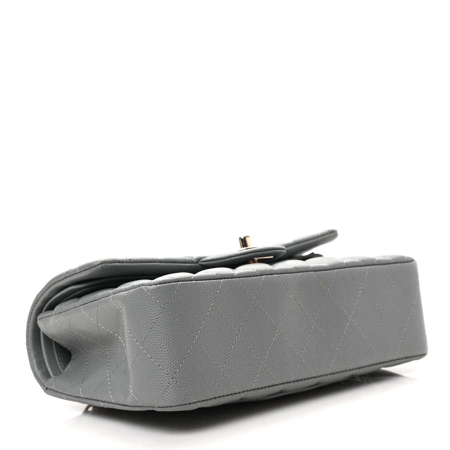 Chanel Caviar Quilted Small Double Flap Grey 4 of 9