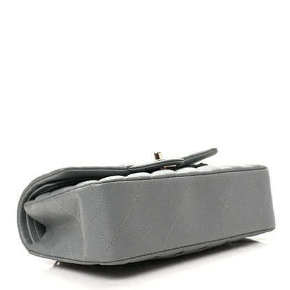 Chanel Caviar Quilted Small Double Flap Grey 4 of 9