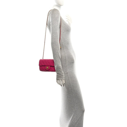 Chanel Lambskin Quilted Mini Rectangular Pearl Crush Flap Fuchsia 2 of 10
