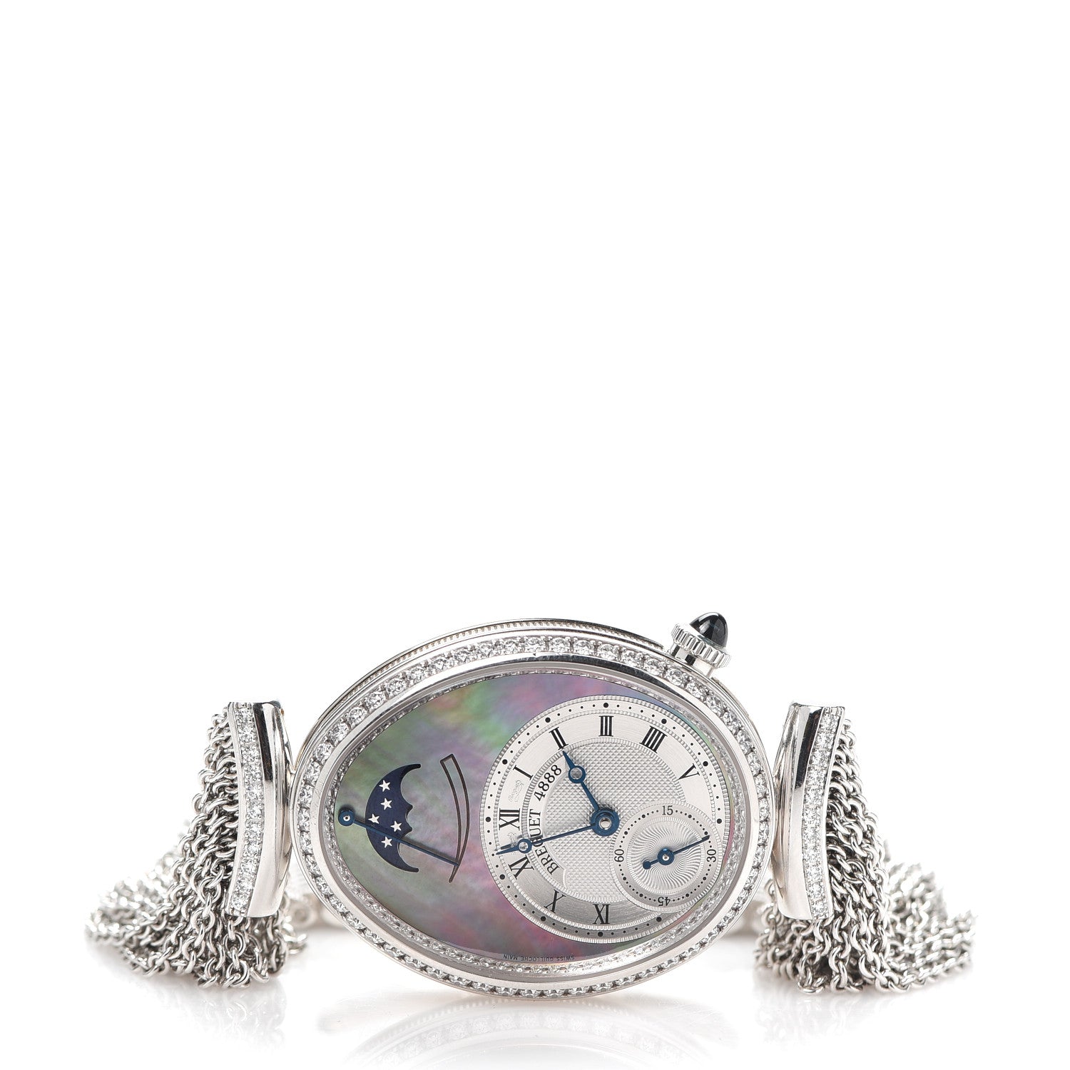 Breguet 18K White Gold Diamond Mother of Pearl 29mm Reine de Naples Automatic Watch 3 of 7