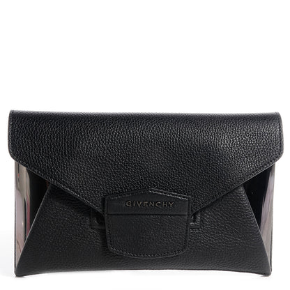Givenchy Grained Calfskin Small Antigona Envelope Clutch Black 1 of 8