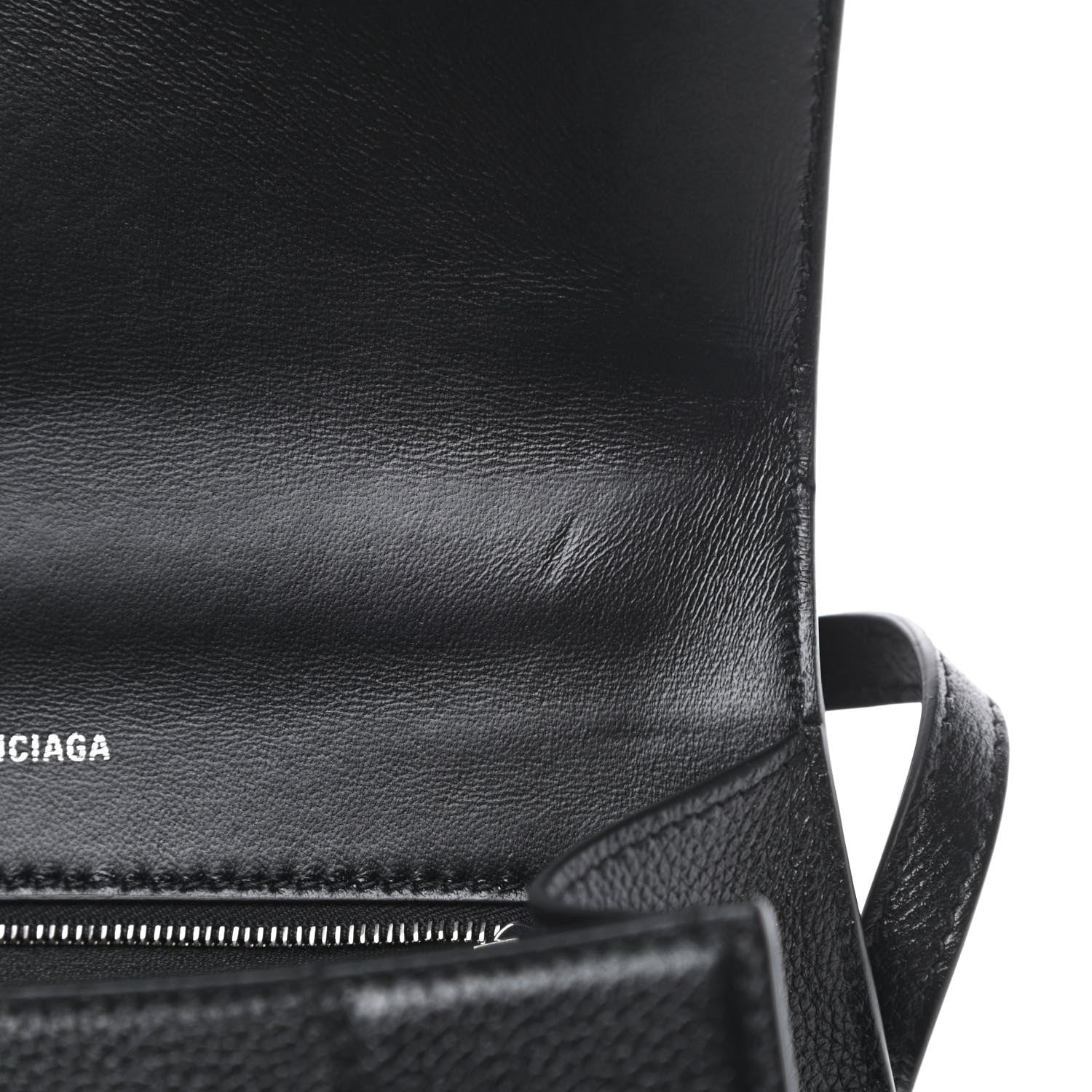 Balenciaga Grained Calfskin Small Hourglass Top Handle Bag Black 11 of 11