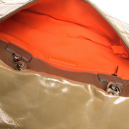 Chanel Patent Quilted Day Glo Flap Beige 5 of 7