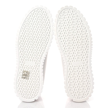 Hermes Calfskin Womens Climb Sneakers 37 White 5 of 9