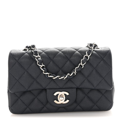 Chanel Caviar Quilted Mini Rectangular Flap Navy 1 of 10