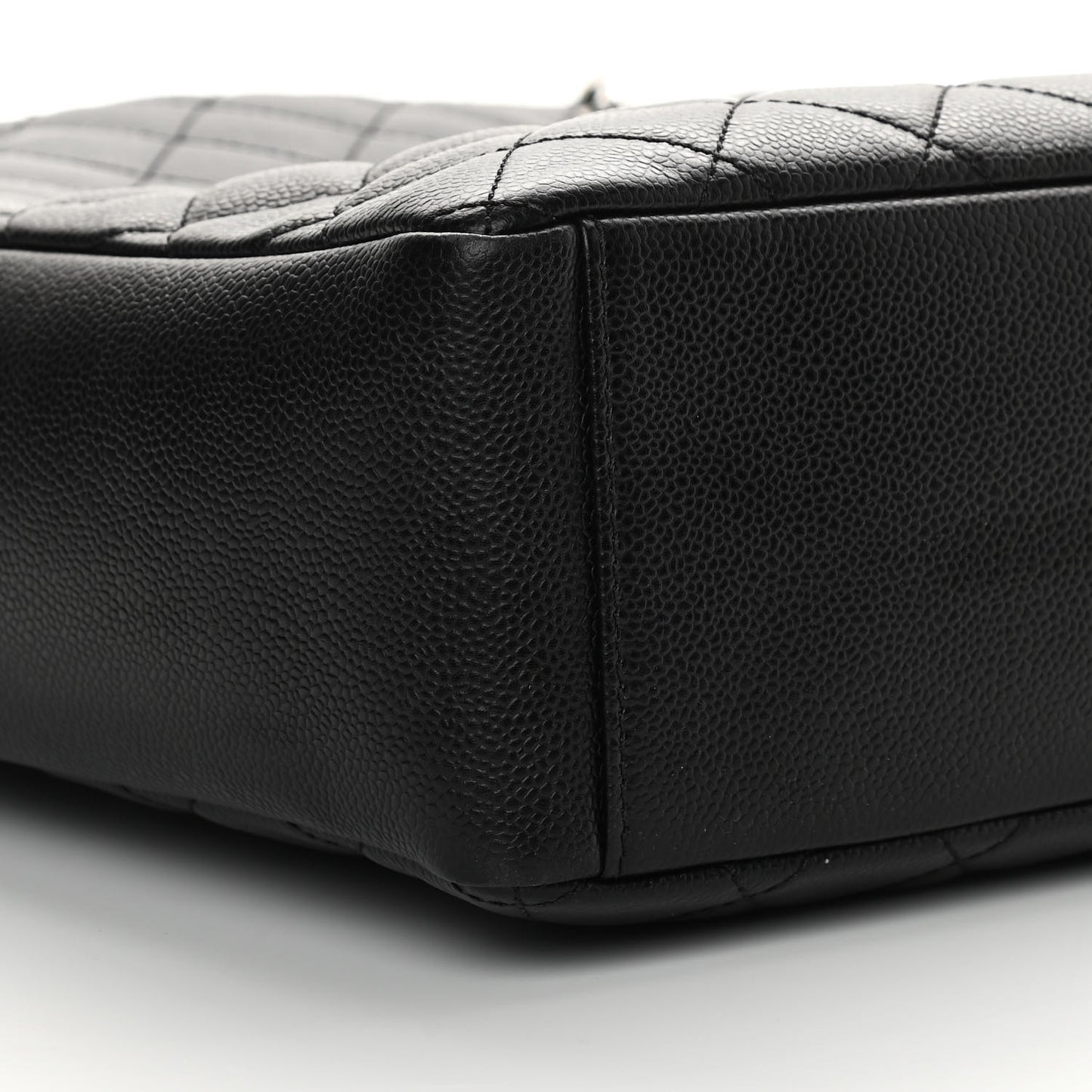 Caviar Quilted Vertical Grand Shopping Tote GST Black