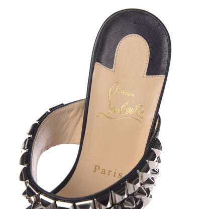 Christian Louboutin Calfskin Studded Tina Goes Mad 55 Slide Sandals 39 Black 9 of 10