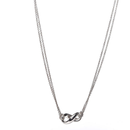 Tiffany Sterling Silver Figure 8 Pendant Necklace 1 of 5