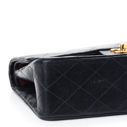 Chanel Lambskin Quilted Medium Double Flap Navy 8 of 15