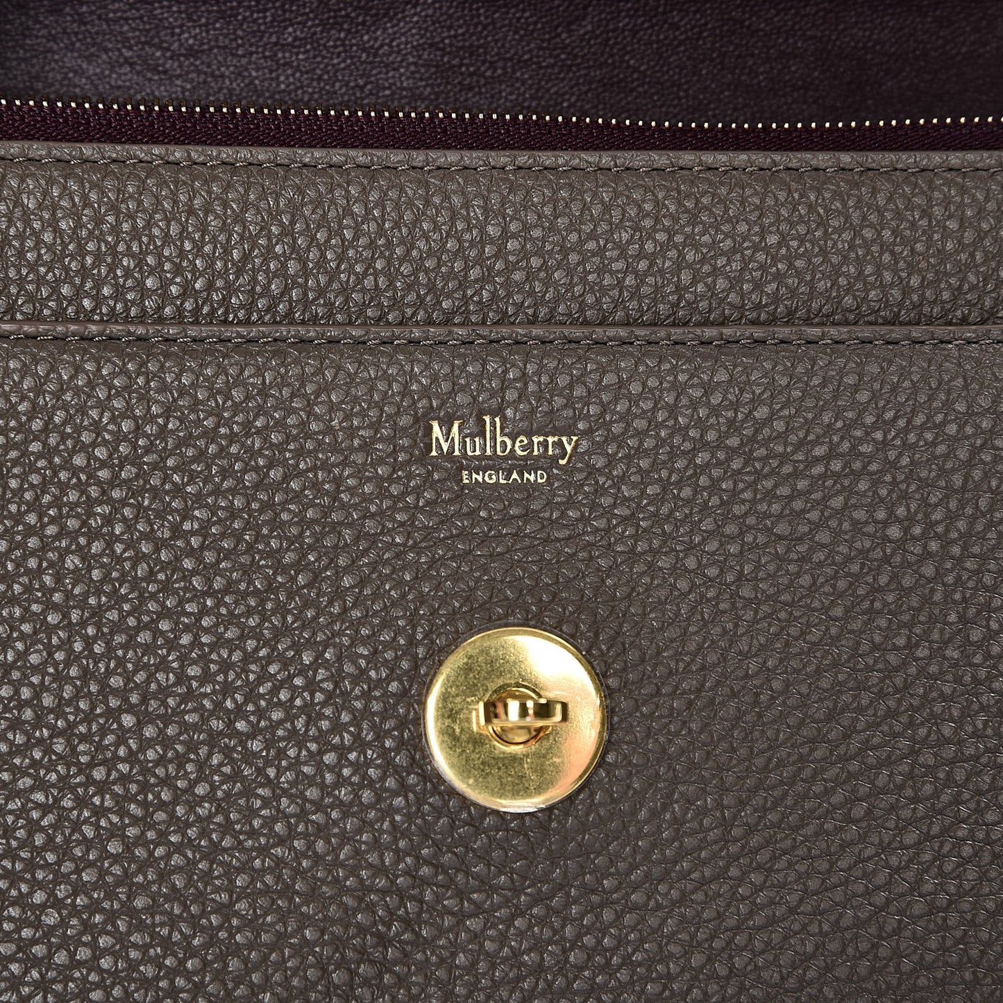 Small Classic Grain Calfskin Small Darley Clay