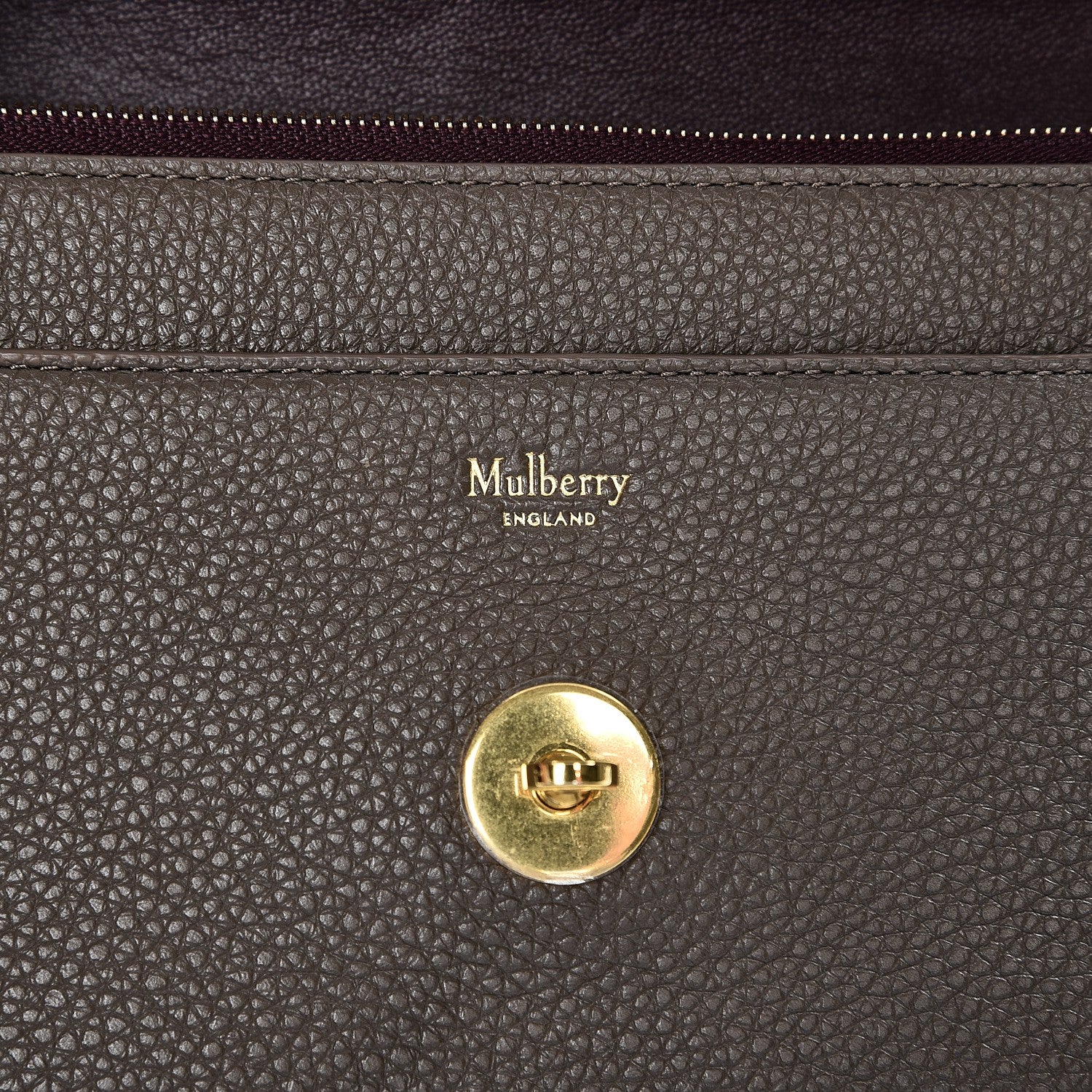 Mulberry Small Classic Grain Calfskin Small Darley Clay 6 of 9