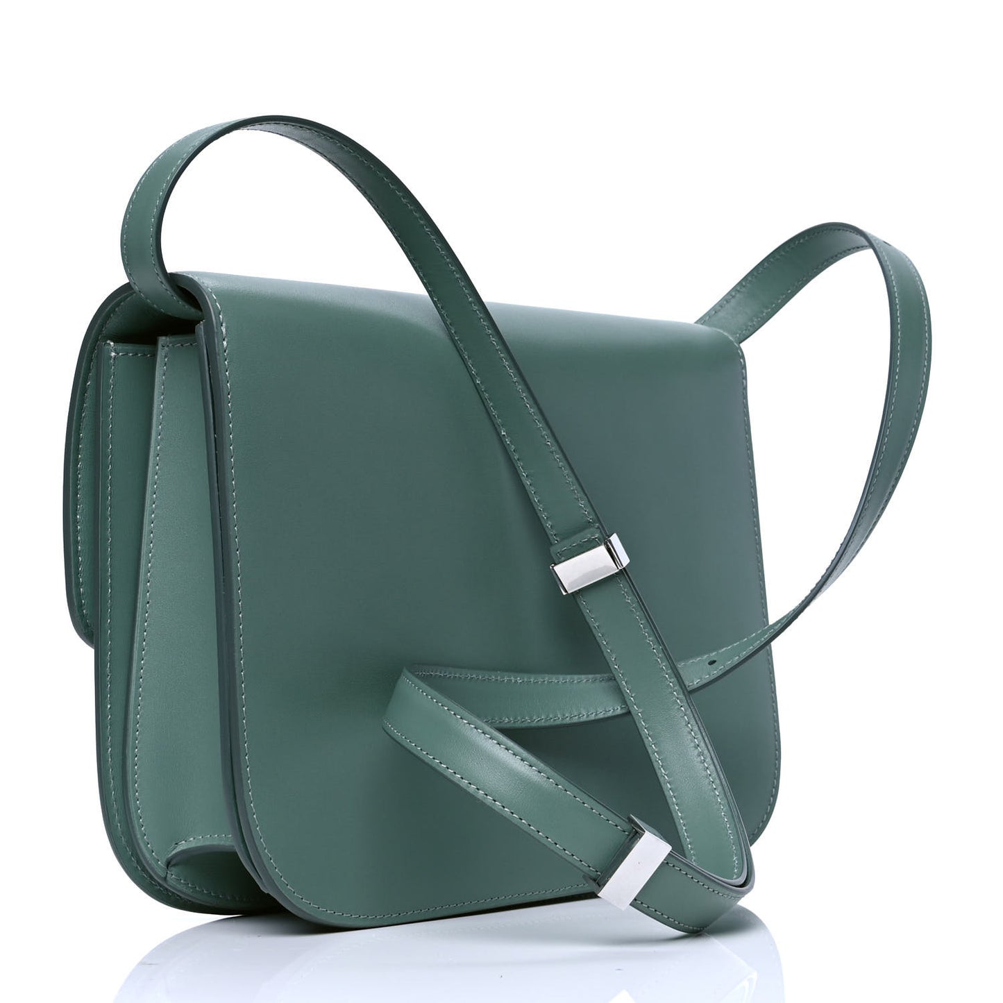 Box Calfskin Medium Classic Box Flap Bag Jade