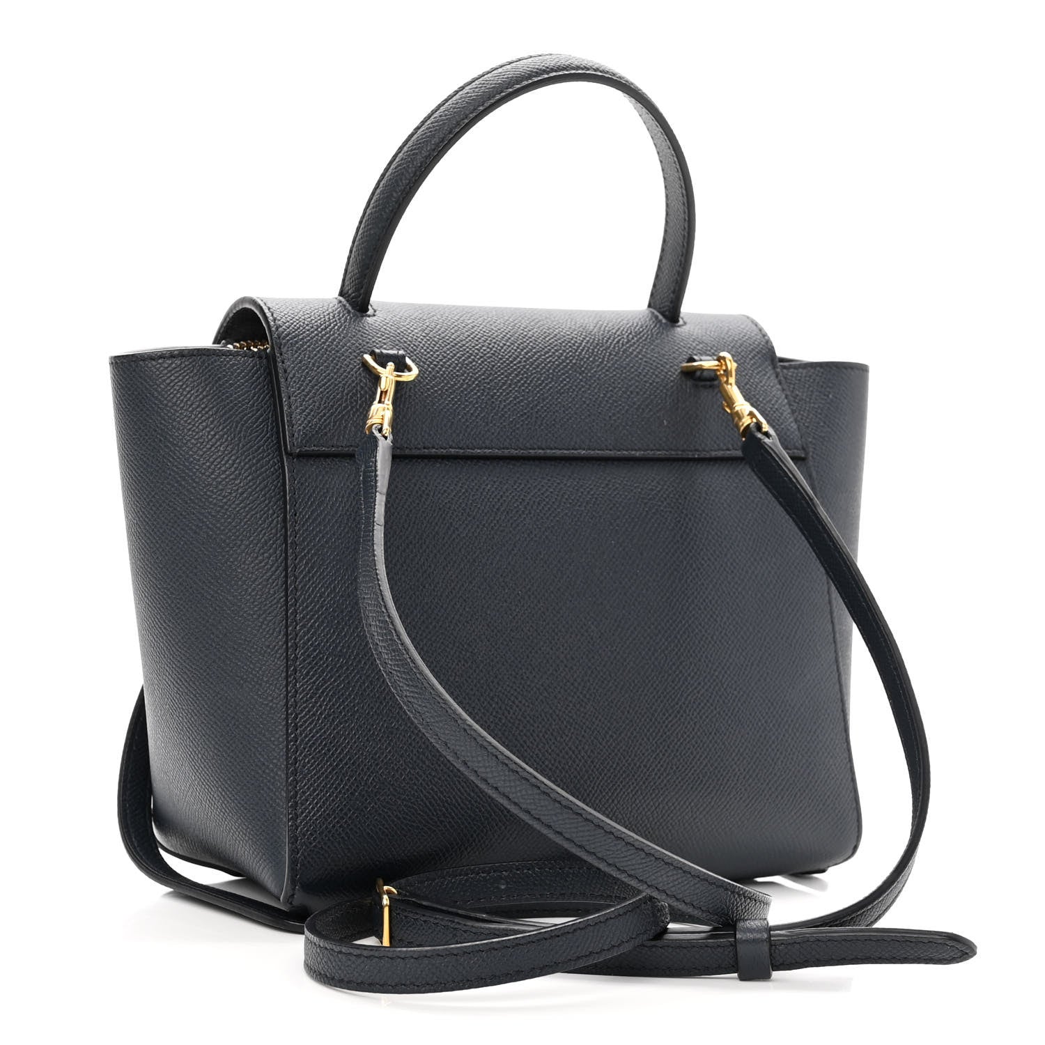 Celine Grained Calfskin Nano Belt Bag Navy 3 of 10