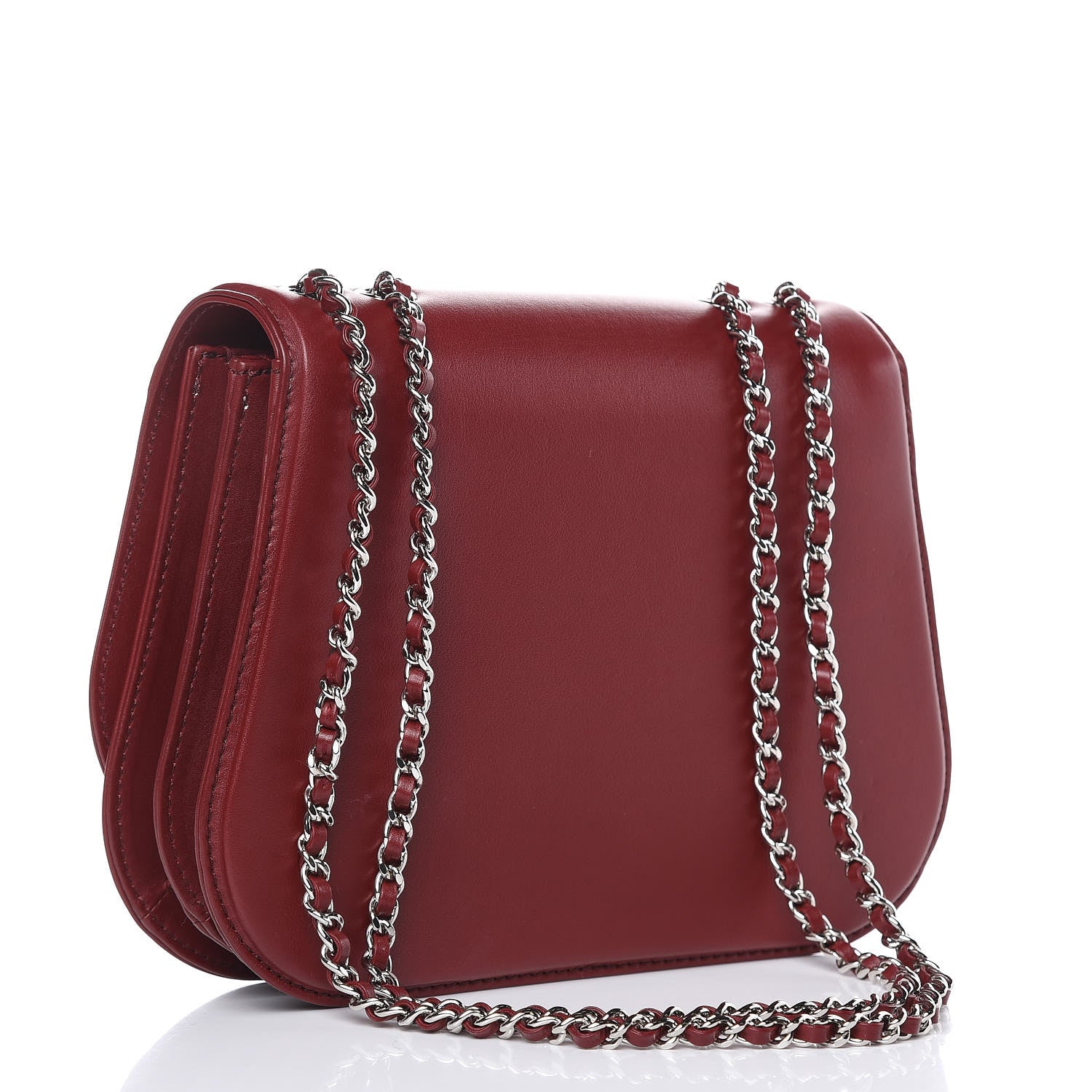 Chanel Calfskin Braided Medium Chic Flap Burgundy 3 of 13