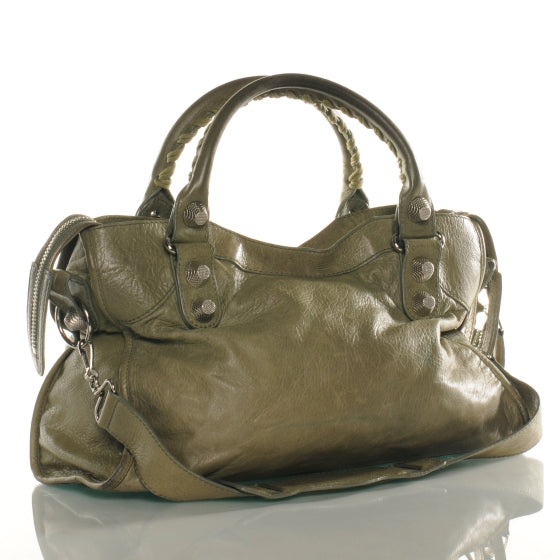 Balenciaga Agneau Giant 21 Silver Hardware City Vert Militaire 3 of 6