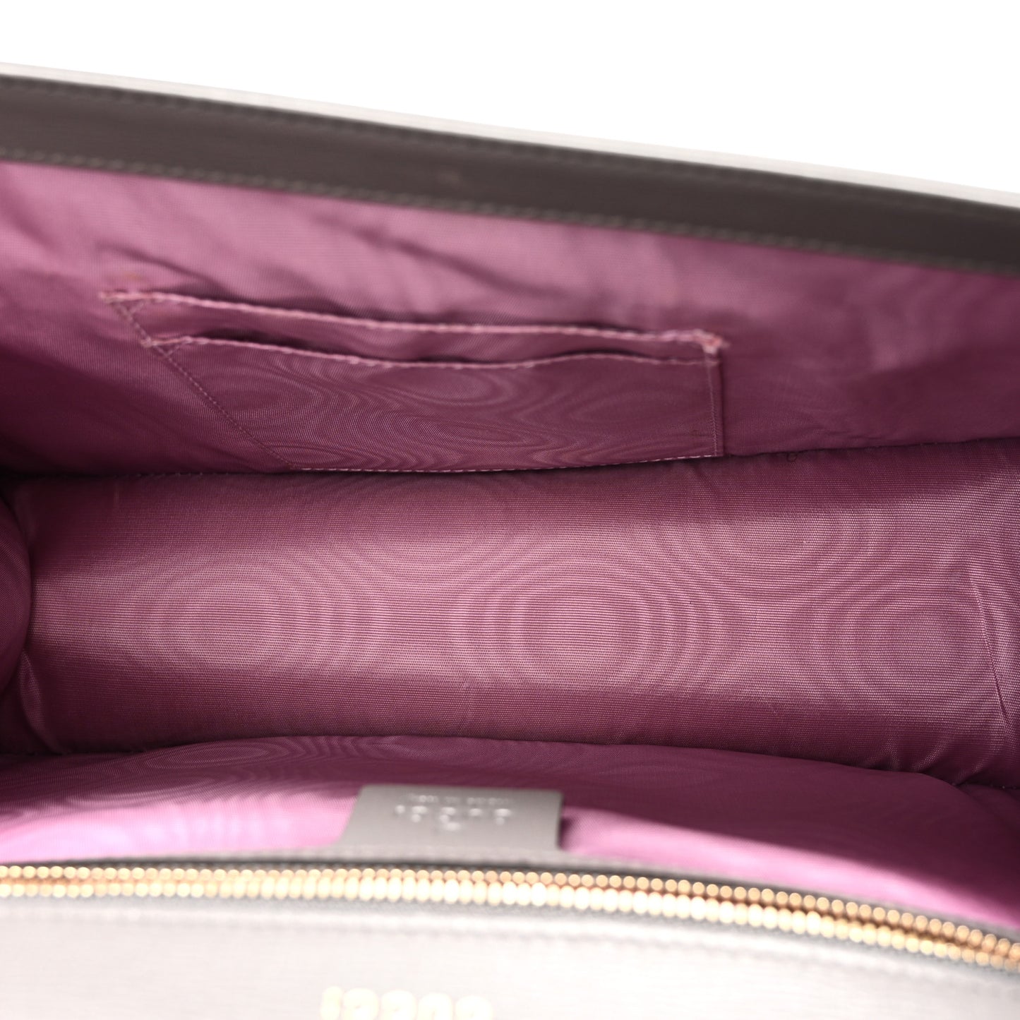 Textured Calfskin Medium Torchon GG Ring Shoulder Bag Grey