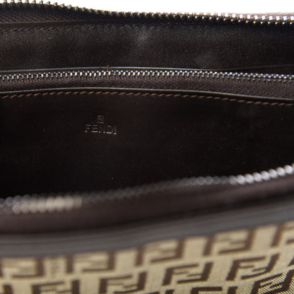 Fendi Zucchino Zip Around Wallet Dark Brown 6 of 8