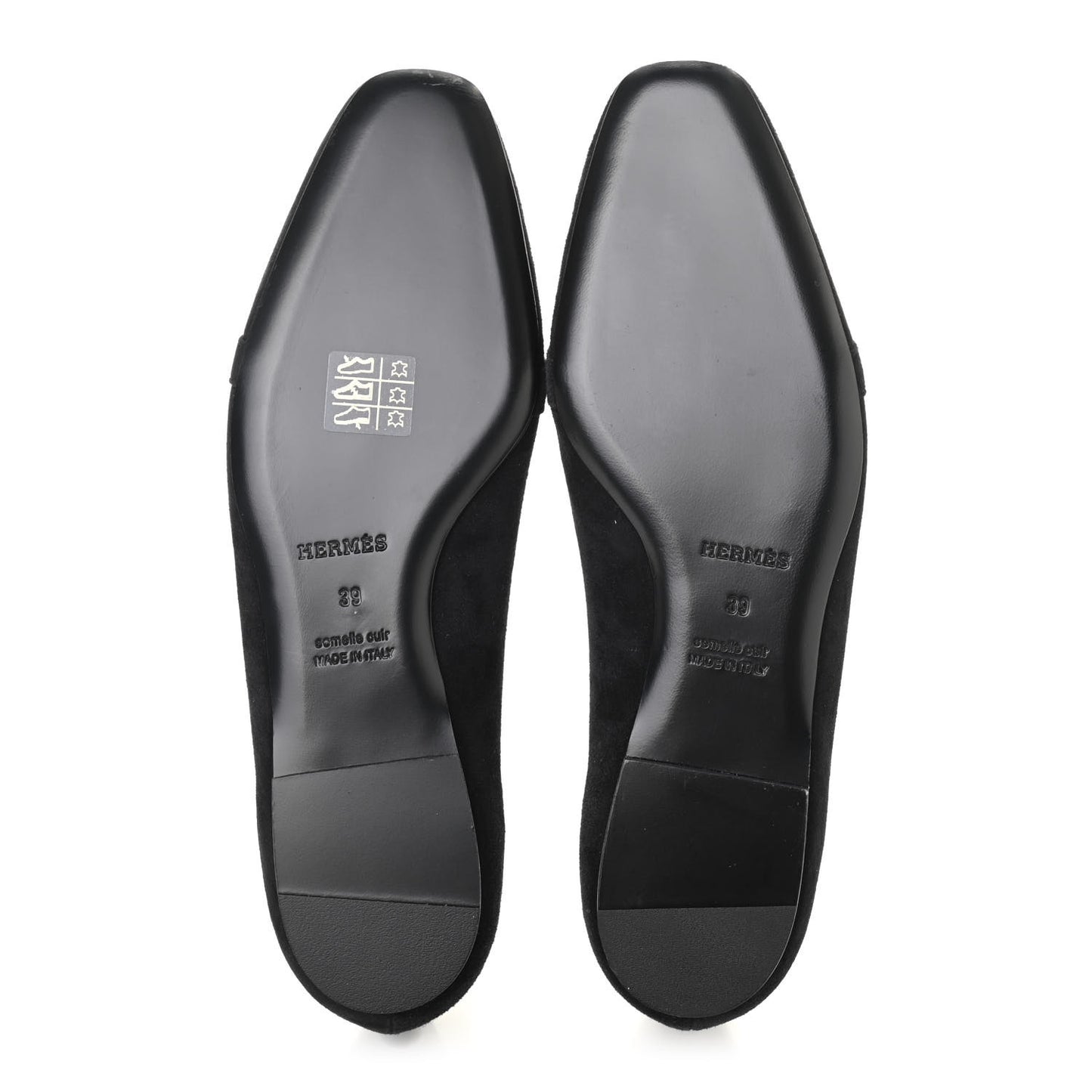 Suede Goatskin Bilbao Ballerina Flats 39 Black