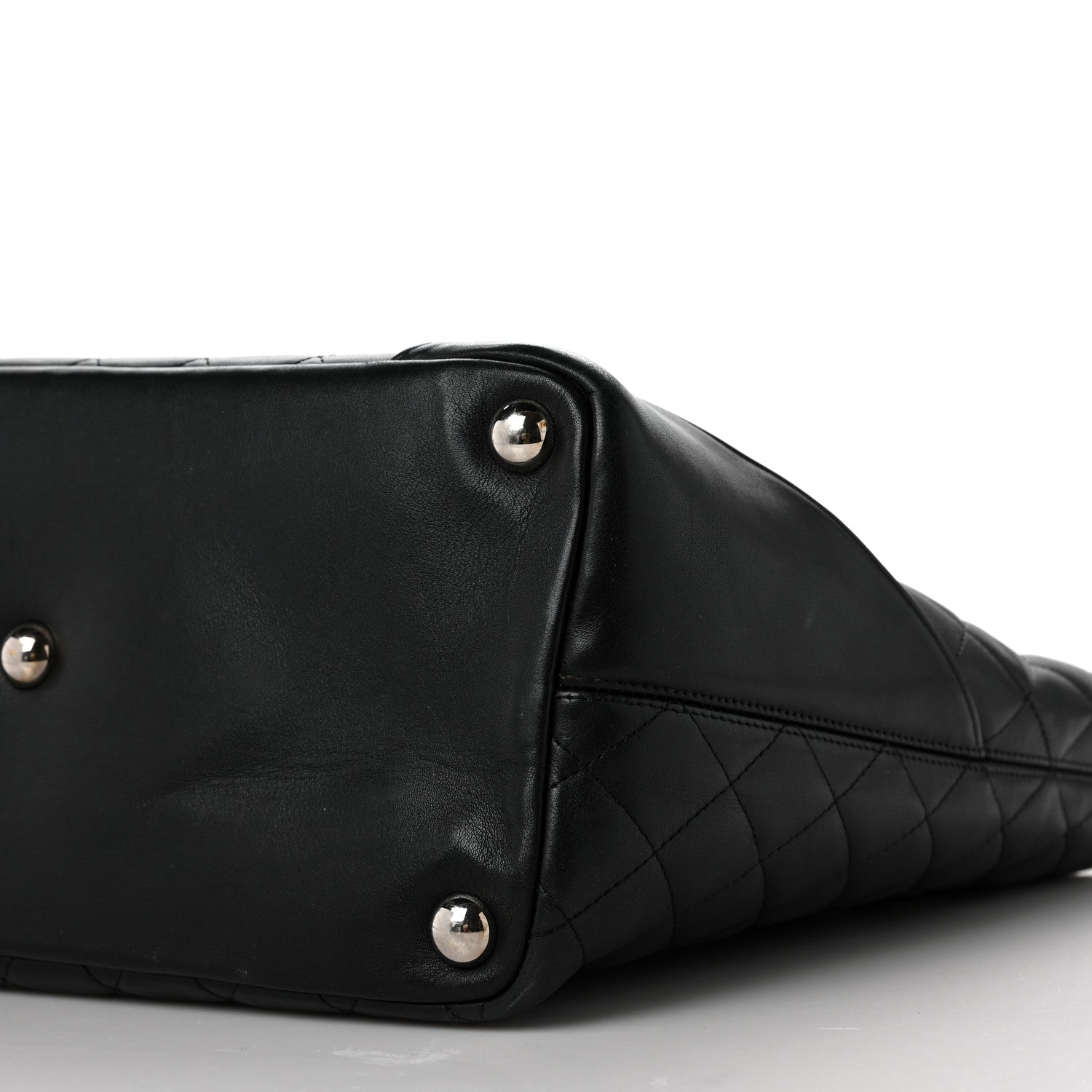 Chanel Calfskin Quilted Large Cambon Tote Black White 9 of 12