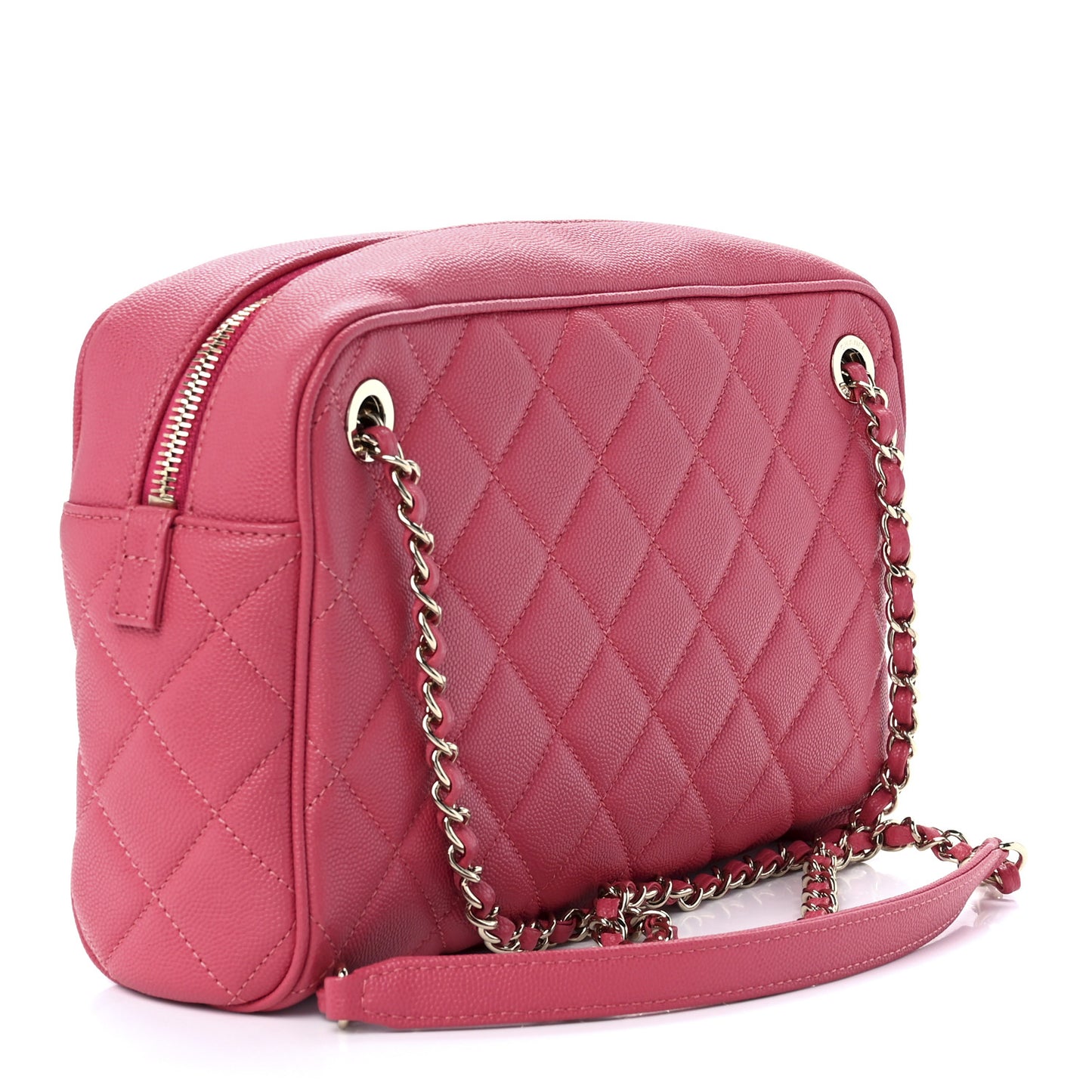 Caviar Quilted Medium In & Out Camera Case Pink