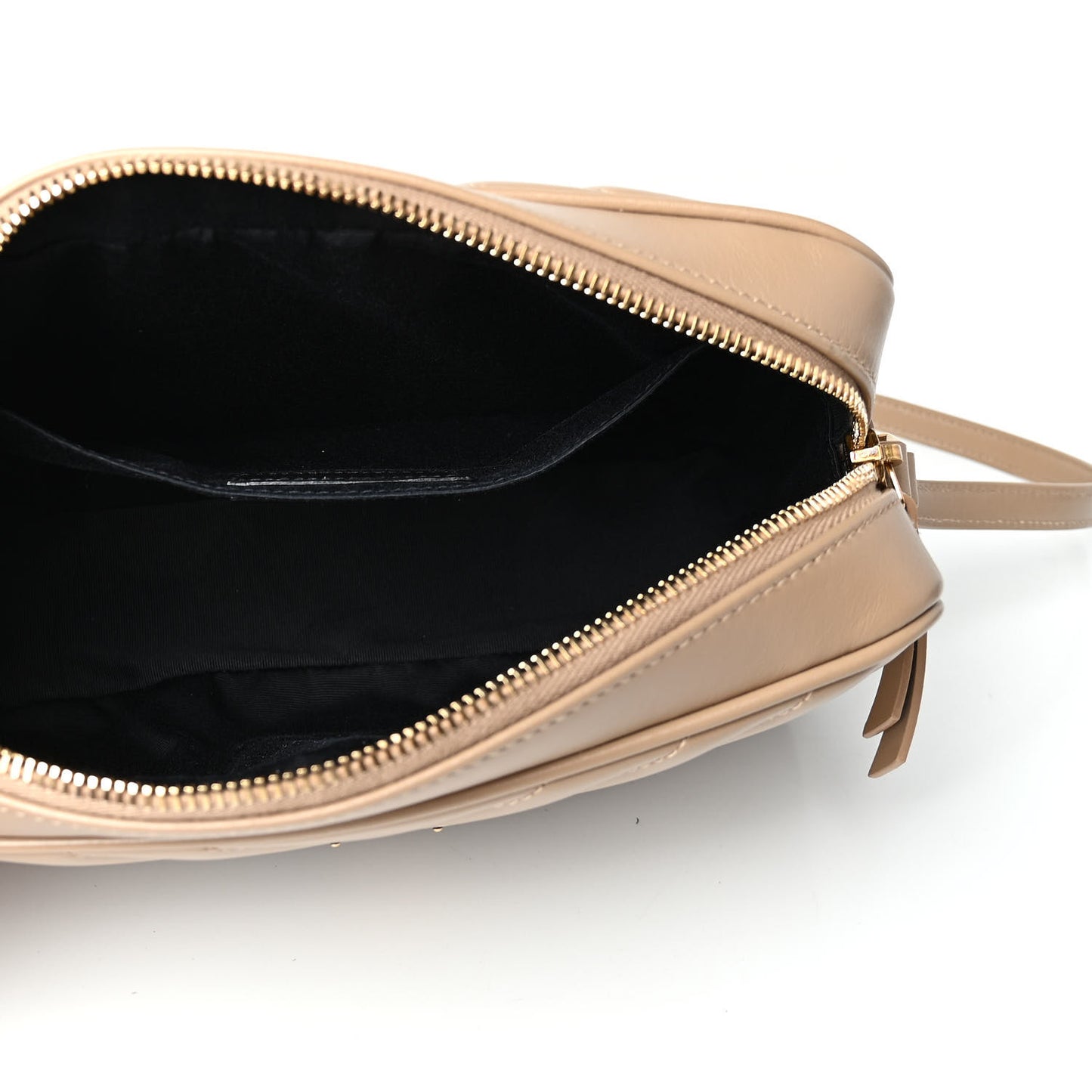 Calfskin Matelasse Monogram Lou Camera Bag Dark Latte