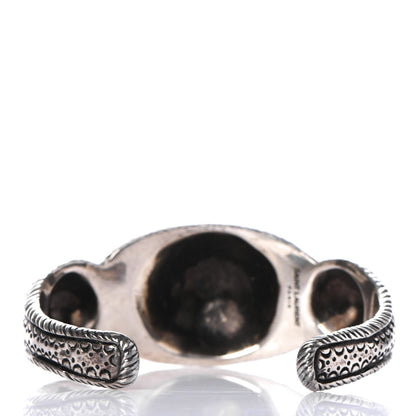 Saint Laurent Metallic Turquoise Navajo Cuff Bracelet Silver 2 of 3