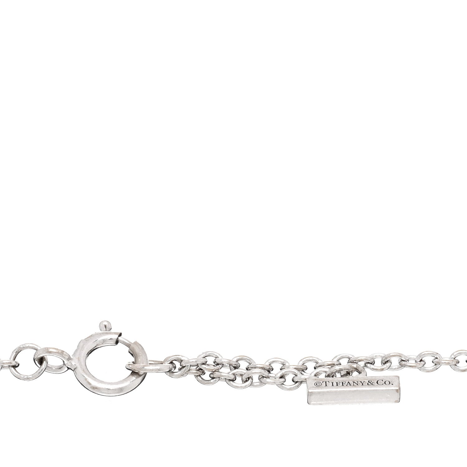 Tiffany 18K White Gold Diamond Mini T Smile Bracelet 3 of 4