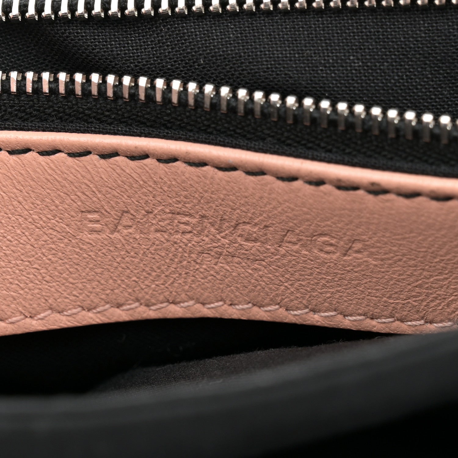 Balenciaga Chevre Silver Metallic Edge Hardware Envelope Clutch Rose Corail 7 of 14