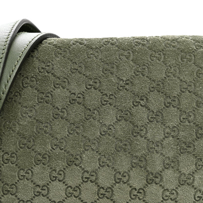 Gucci Suede GG Monogram Half Horsebit Mini Shoulder Bag Sage 8 of 10