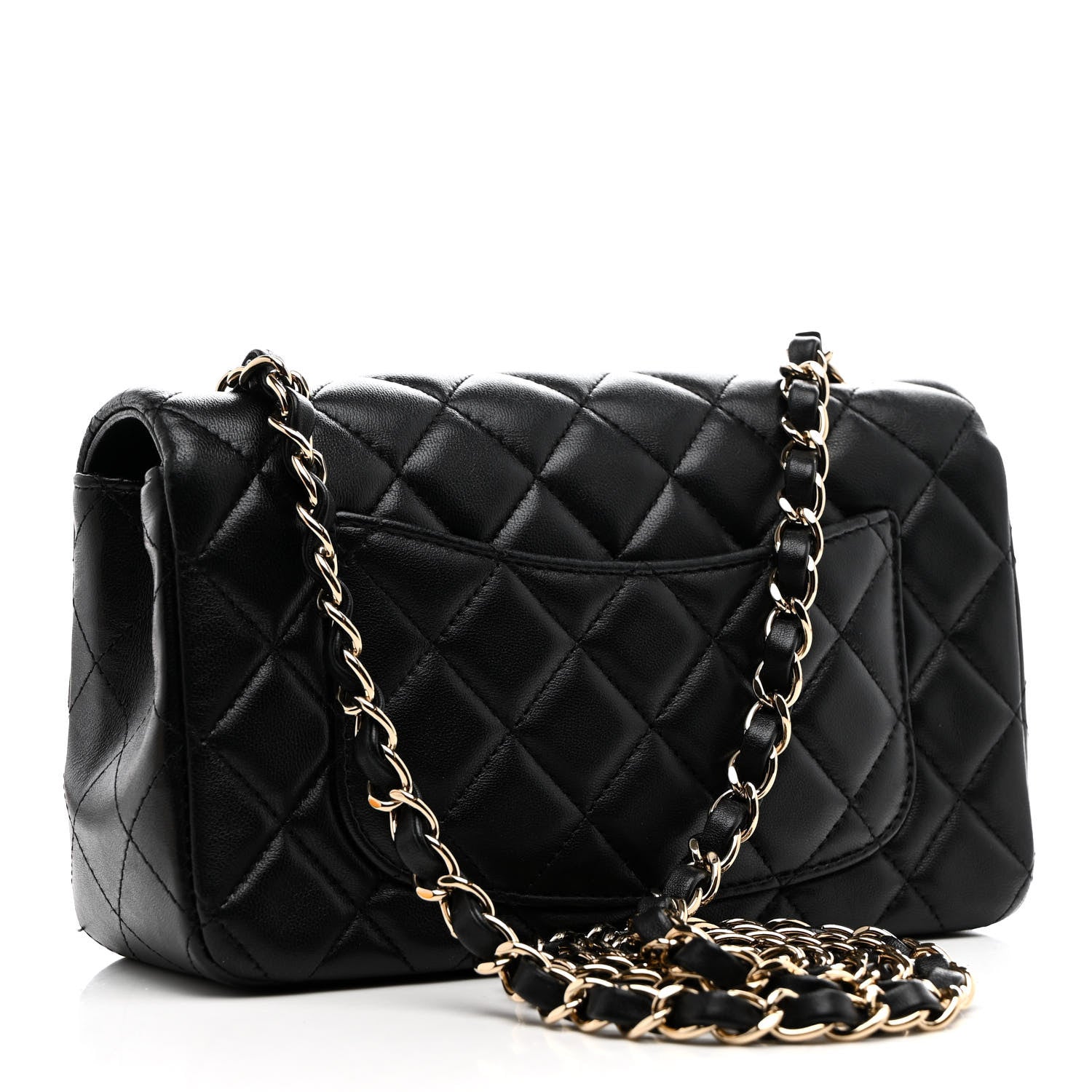 Chanel Lambskin Quilted Mini Rectangular Flap Black 3 of 11
