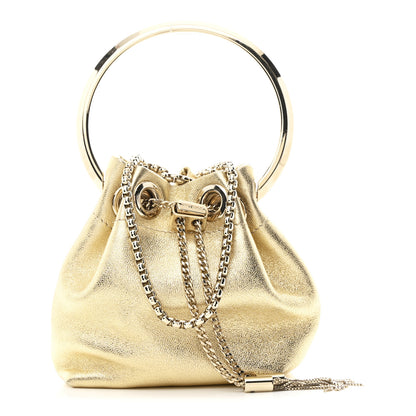 Jimmy Choo Metallic Lambskin Micro Bon Bon Bag Gold 1 of 10