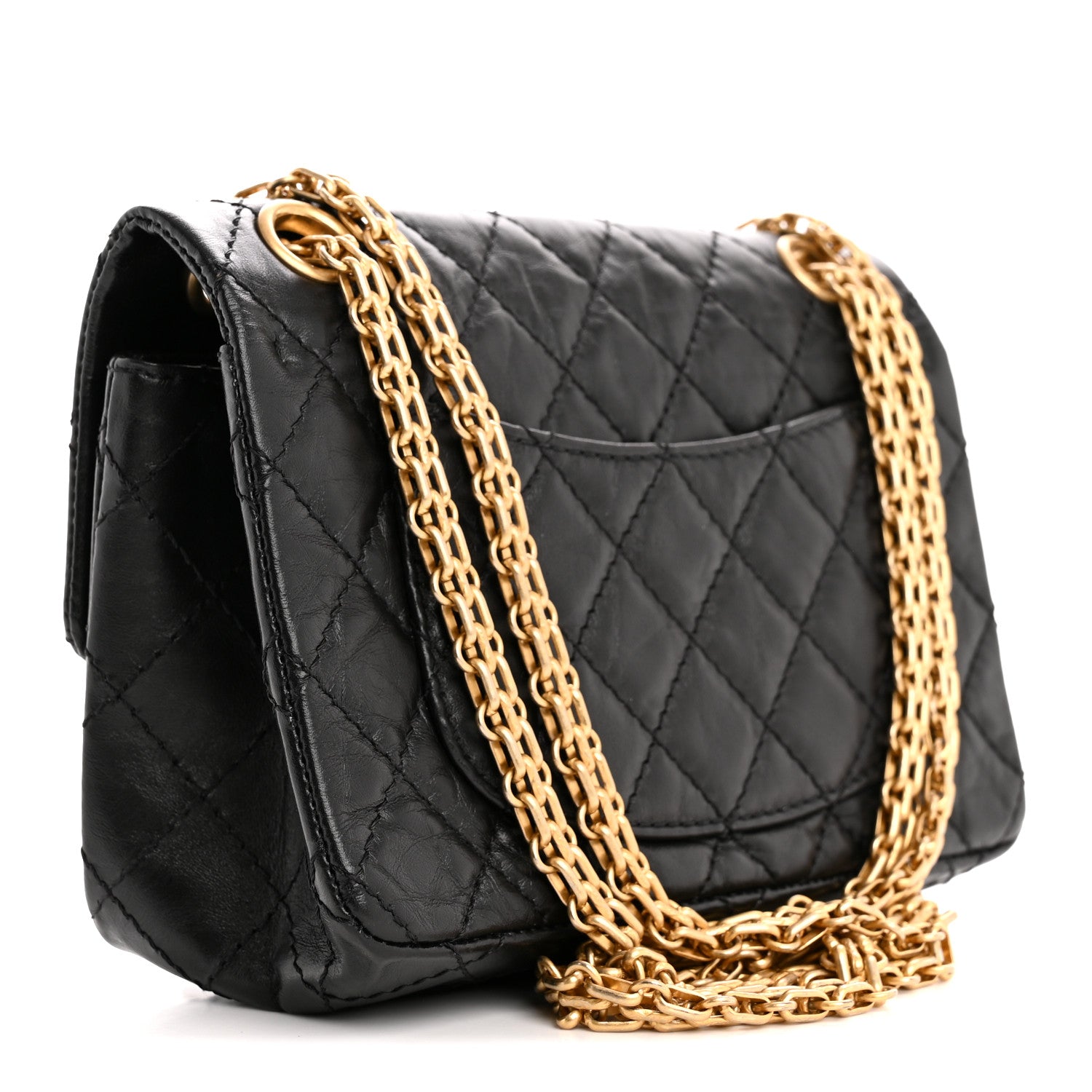 Chanel Aged Calfskin Quilted 2.55 Reissue Mini Flap Black 3 of 10