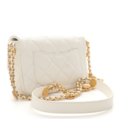 Chanel Caviar Quilted Small Twist Your Buttons Flap White 3 of 11