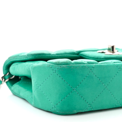 Chanel Lambskin Quilted Extra Mini Rectangular Flap Green 9 of 11