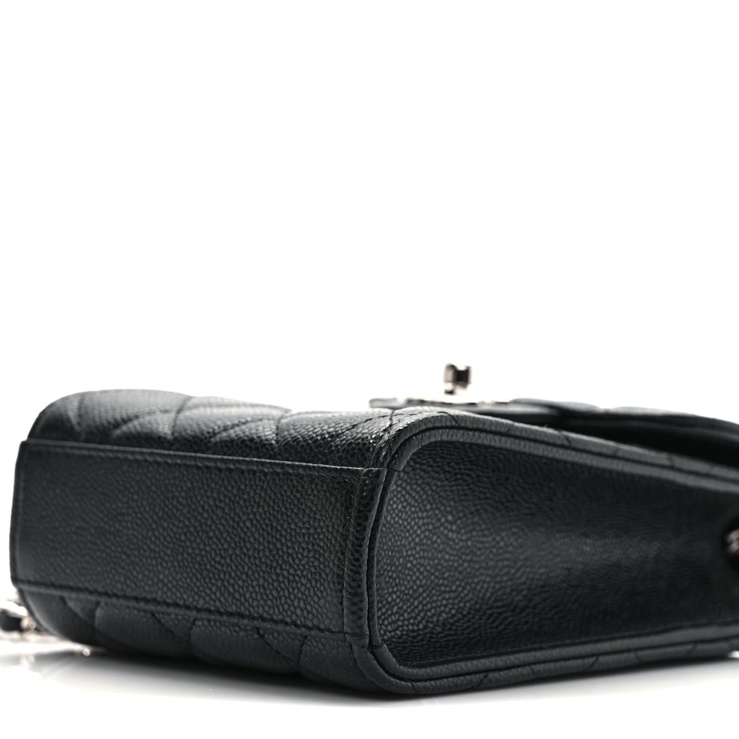 Caviar Quilted Classic Phone Holder Black