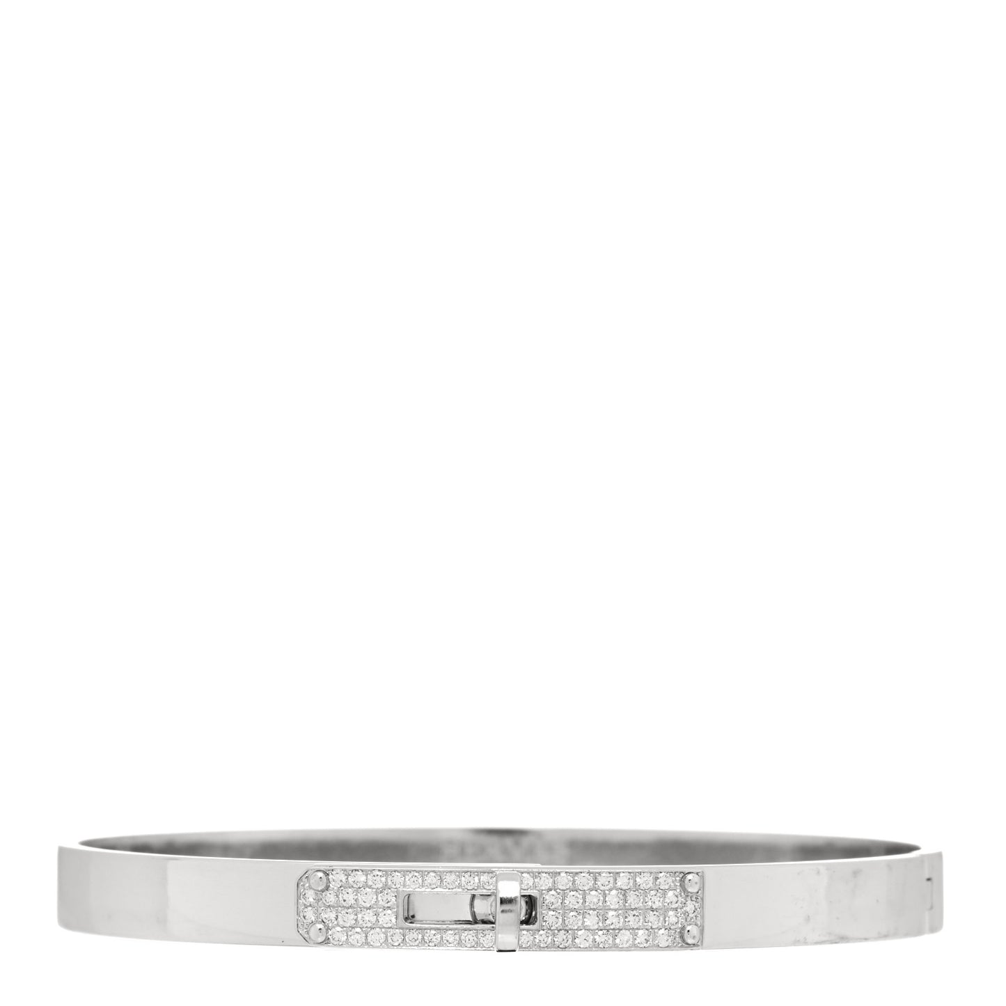 18K White Gold Diamond PM Kelly Pave Bracelet SH