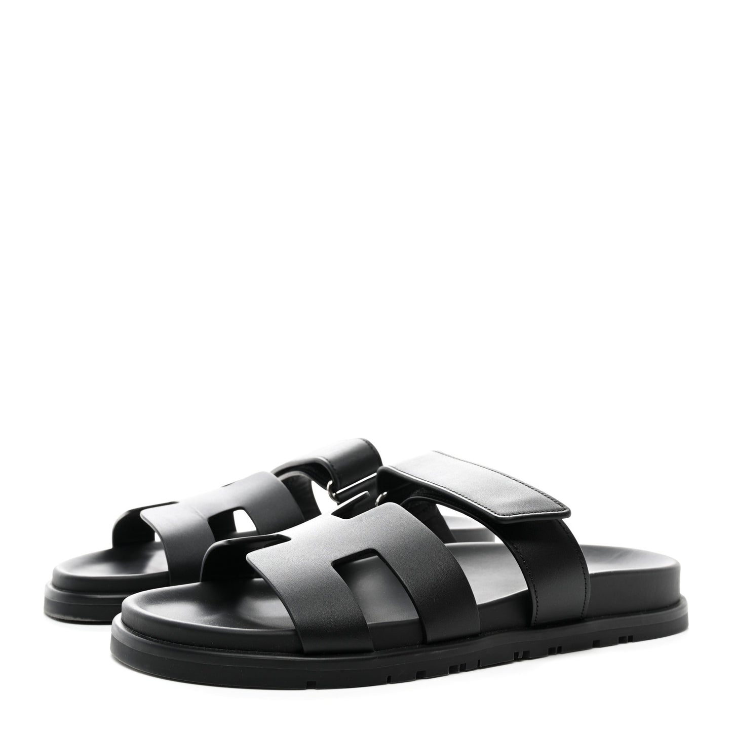 Calfskin Womens Chypre Sandals 39.5 Black