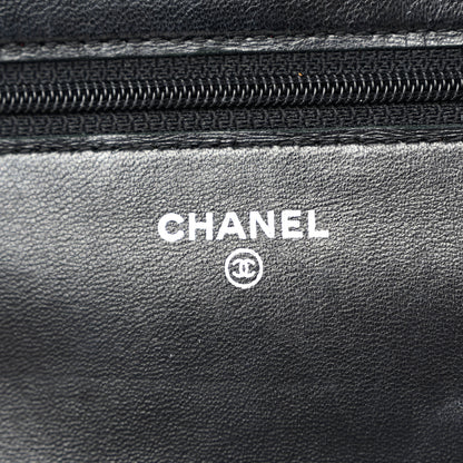 Chanel Lambskin Quilted Wallet On Chain WOC Black 6 of 12