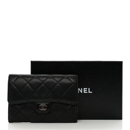 Chanel Lambskin Quilted Flap Card Holder Wallet Black 11 of 11