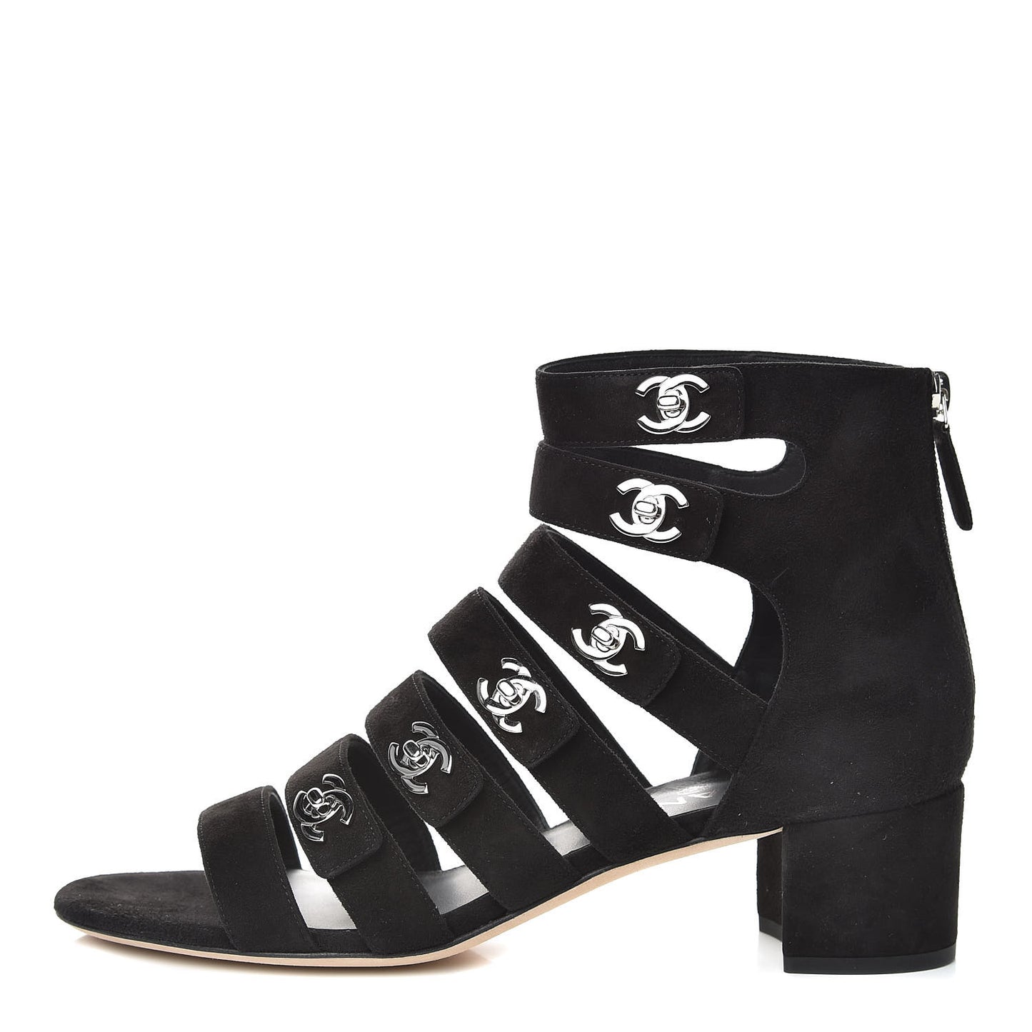 Kid Suede CC Turnlock Sandals 39.5 Black