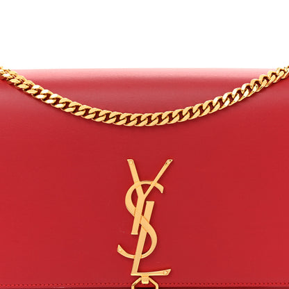 Saint Laurent Smooth Calfskin Medium Classic Monogram Kate Tassel Satchel Lipstick Red 8 of 13