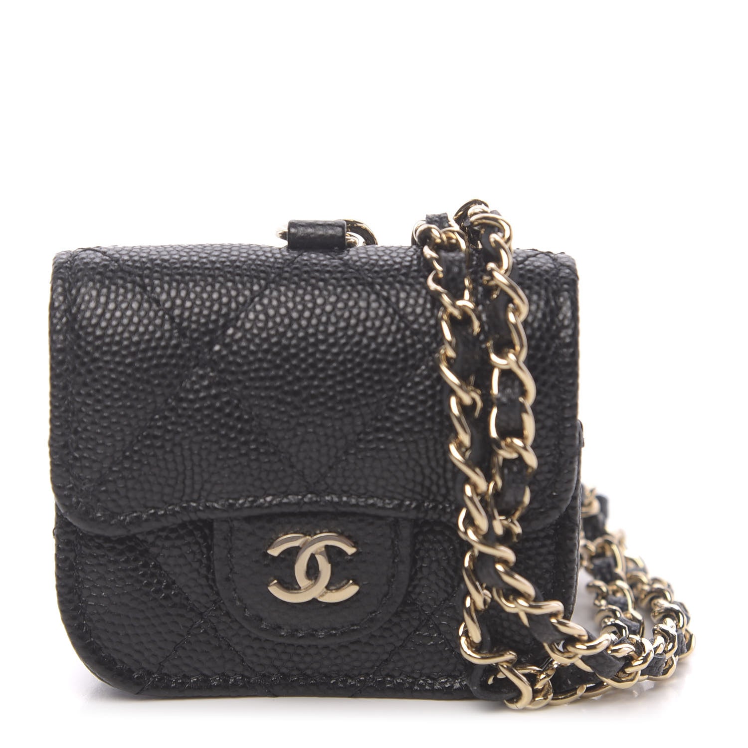 Chanel Caviar Quilted Airpods Pro Case Black 1 of 9