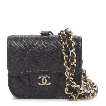 Chanel Caviar Quilted Airpods Pro Case Black 1 of 9
