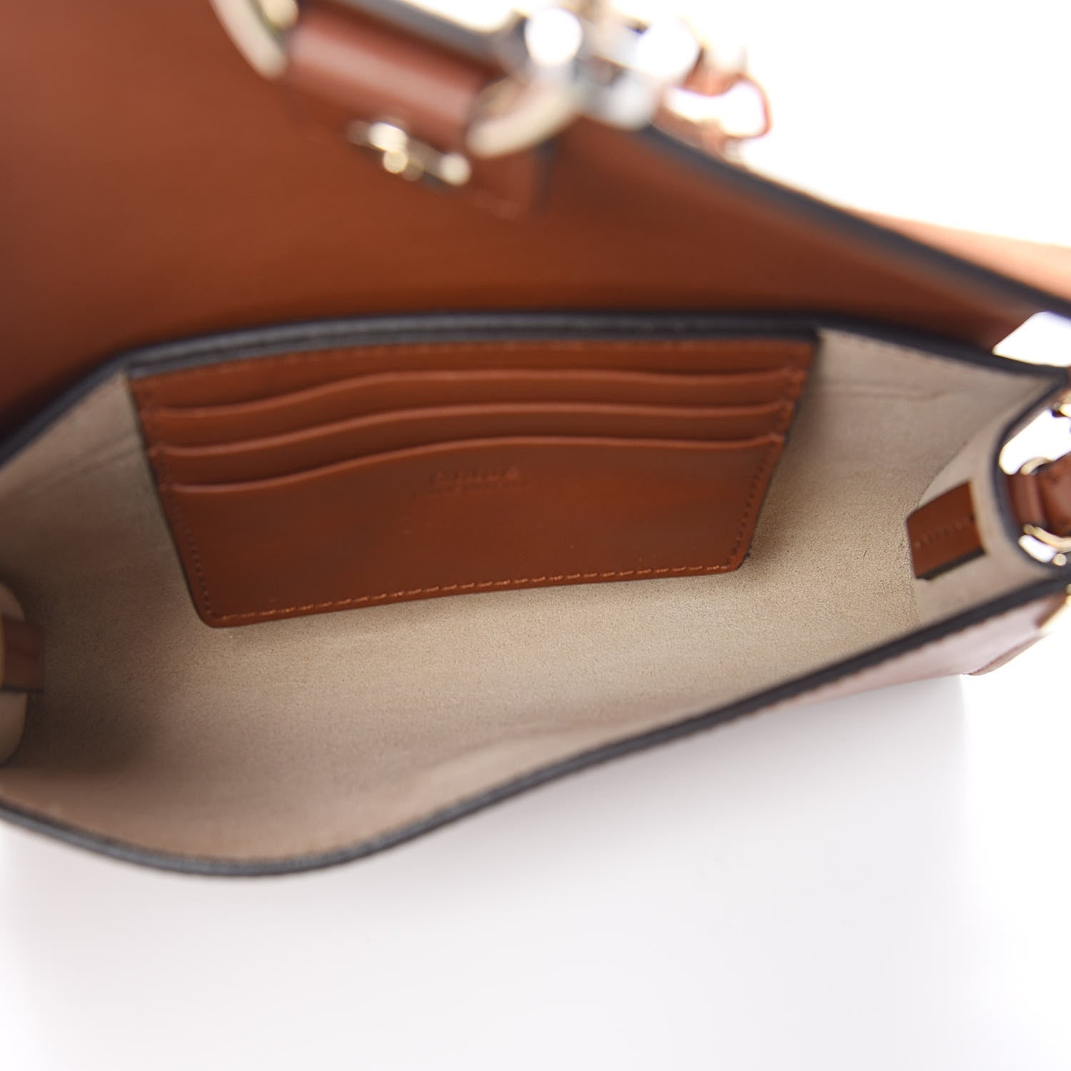 Chloe Suede Calfskin Mini Faye Shoulder Bag Tobacco 5 of 12